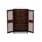 Baxton Studio Fernanda 4-Door Oak Brown Wooden Entryway Shoes Storage Tall Cabinet 118-6512 - alternate 3